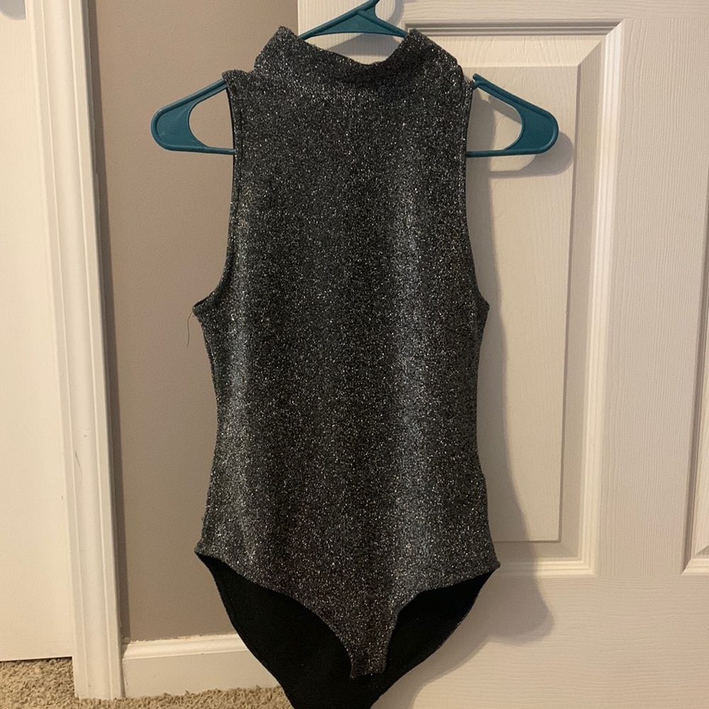 Medium, turtleneck, sparkle body suit from forever 21